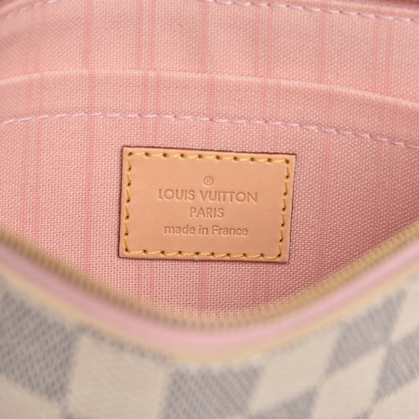 Damier Azur Neo Neverfull MM Rose Ballerine
