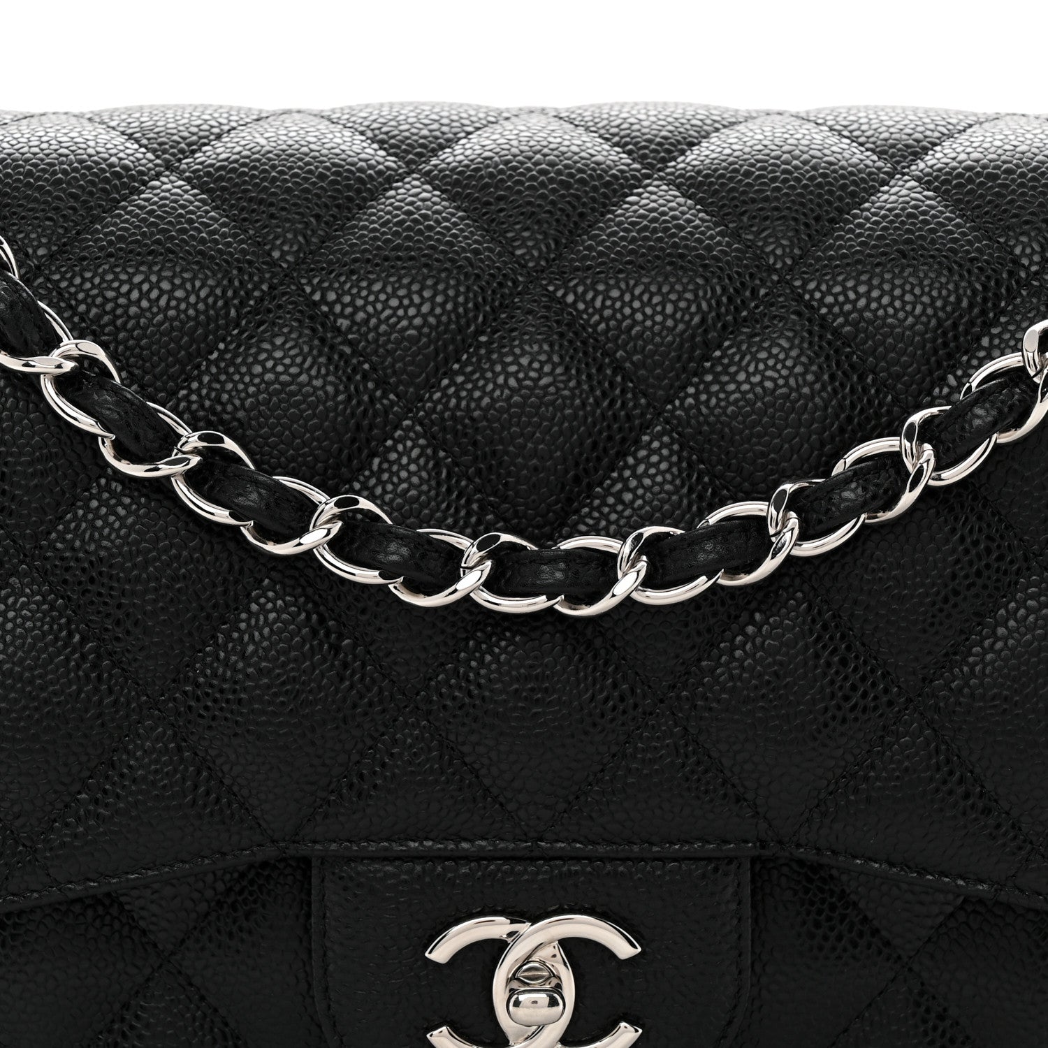 Chanel Caviar Quilted Jumbo Double Flap Black 8 of 12