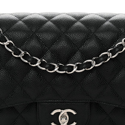Chanel Caviar Quilted Jumbo Double Flap Black 8 of 12