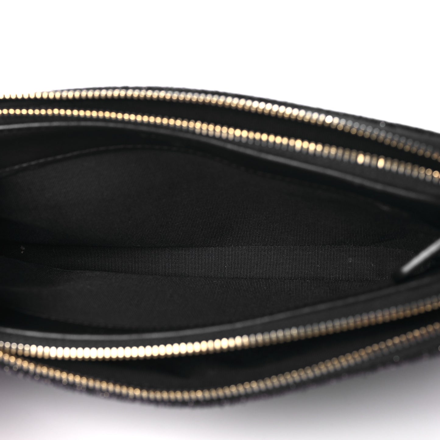 Canvas Small Deauville Clutch With Chain Black