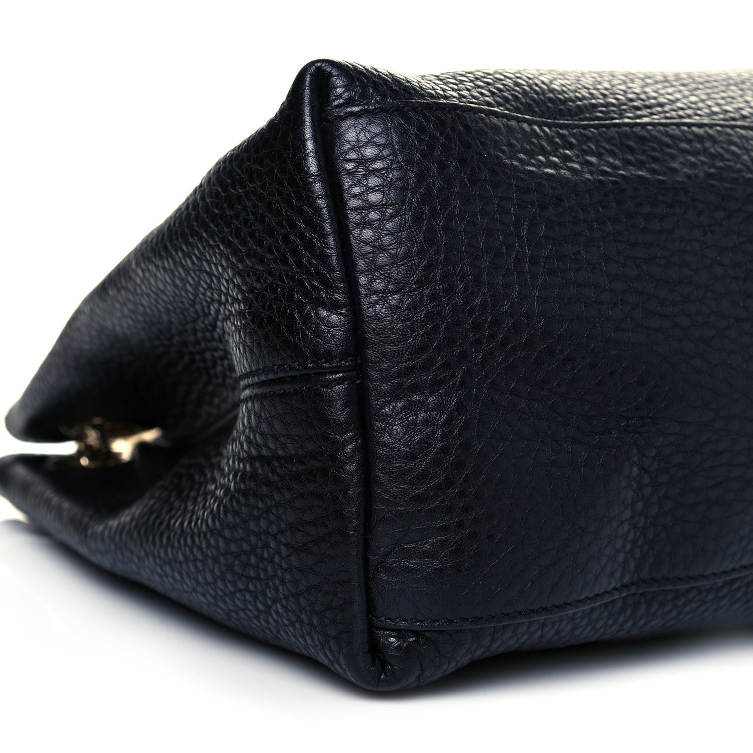 Gucci Pebbled Calfskin Medium Soho Chain Shoulder Bag Black 9 of 11