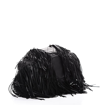 Chanel Lambskin Quilted Western Baluchon Fringe Bag Black 3 of 9