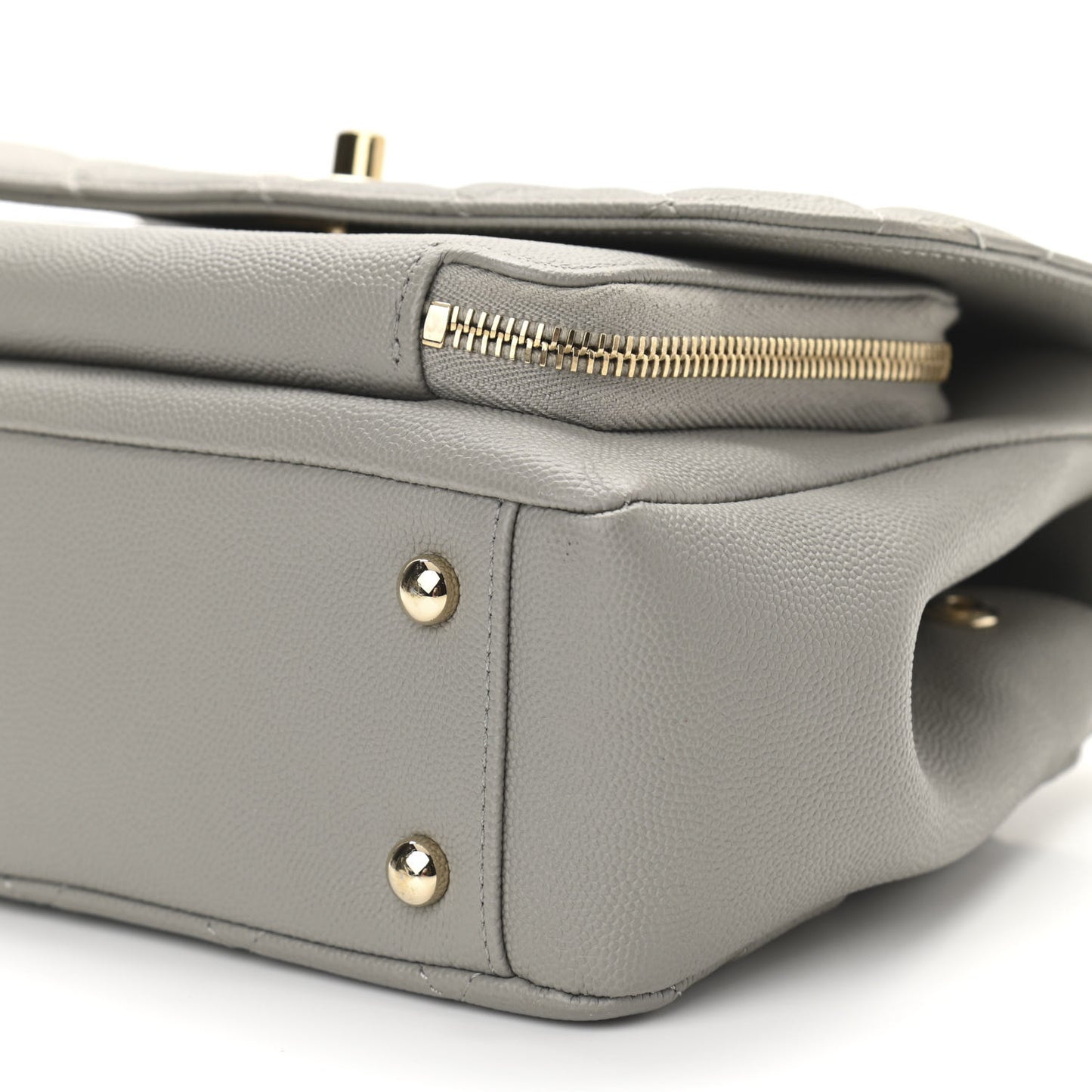 Caviar Quilted Medium Business Affinity Flap Grey