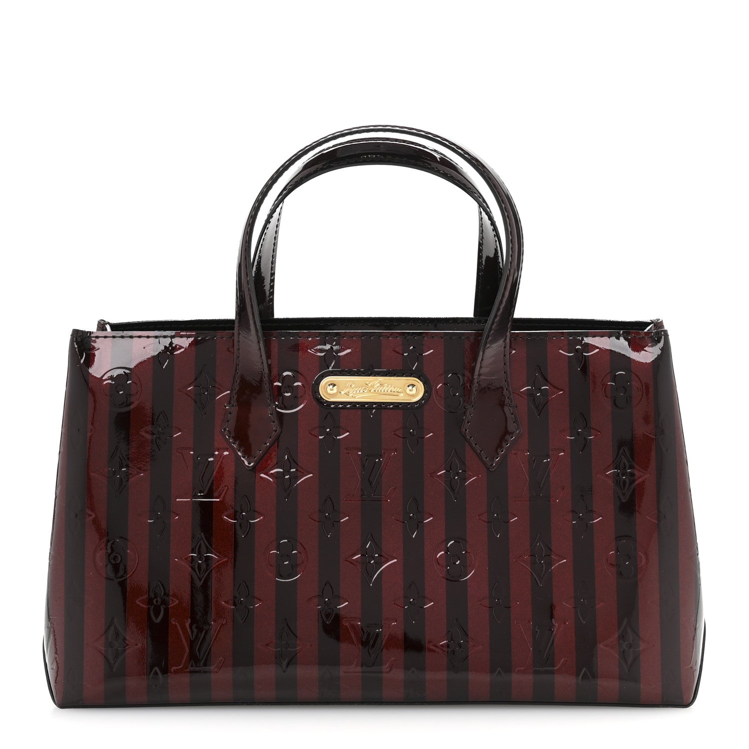 Louis Vuitton Vernis Rayures Wilshire PM  Amarante 1 of 11