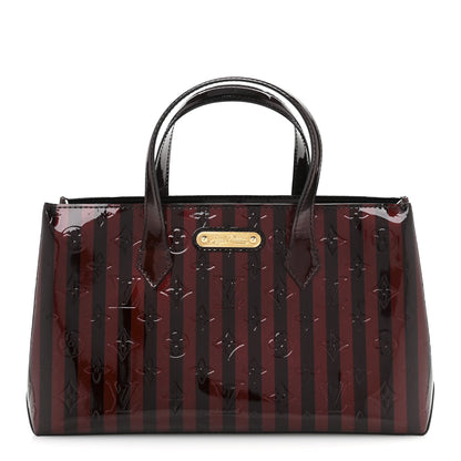 Louis Vuitton Vernis Rayures Wilshire PM  Amarante 1 of 11