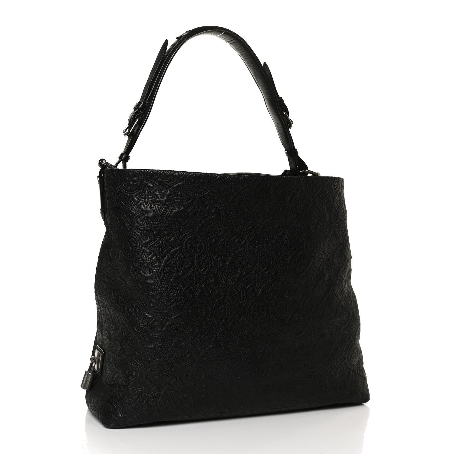 Louis Vuitton Monogram Lambskin Antheia Hobo PM Black 3 of 11