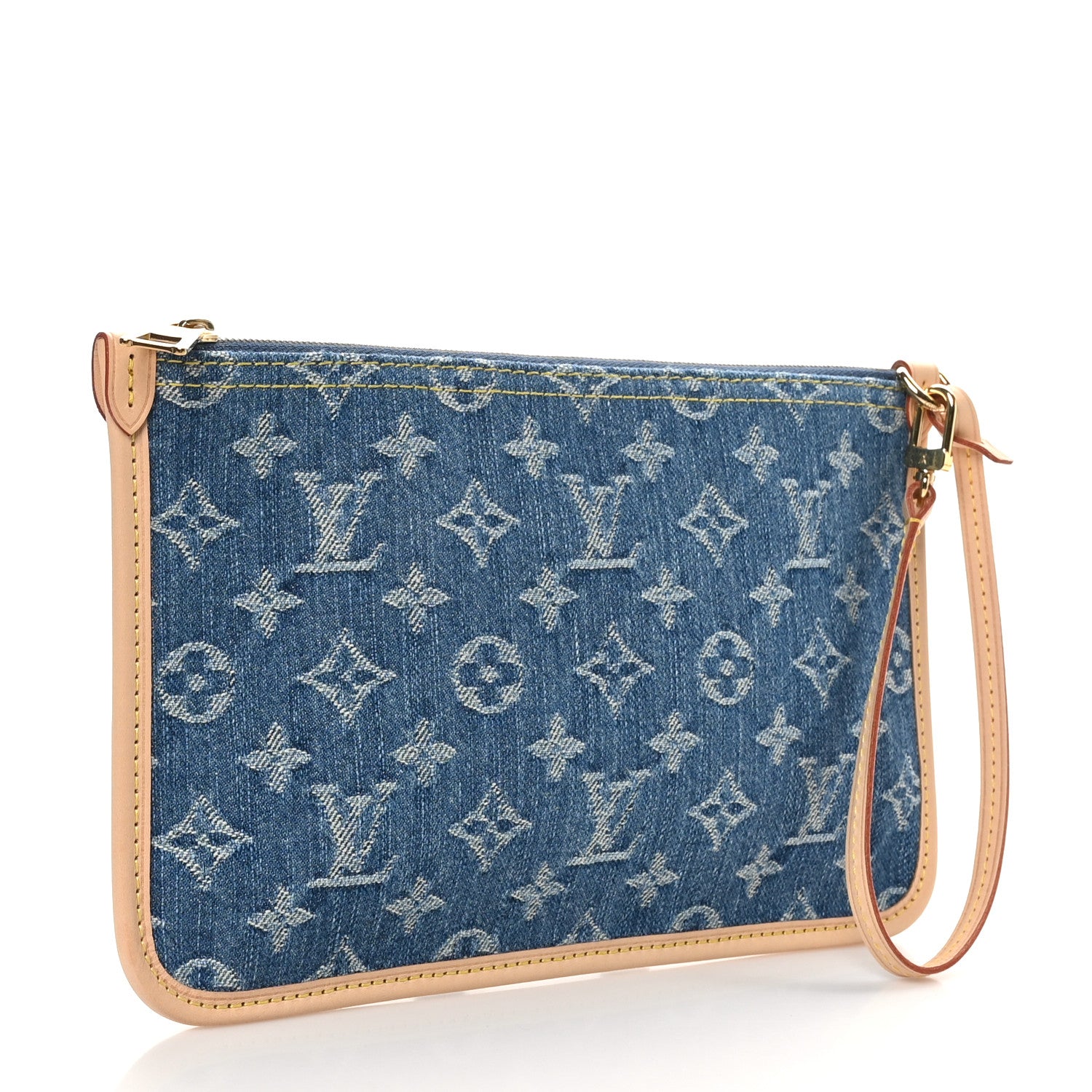 Louis Vuitton Denim Monogram Jacquard Neverfull MM GM Blue 3 of 7