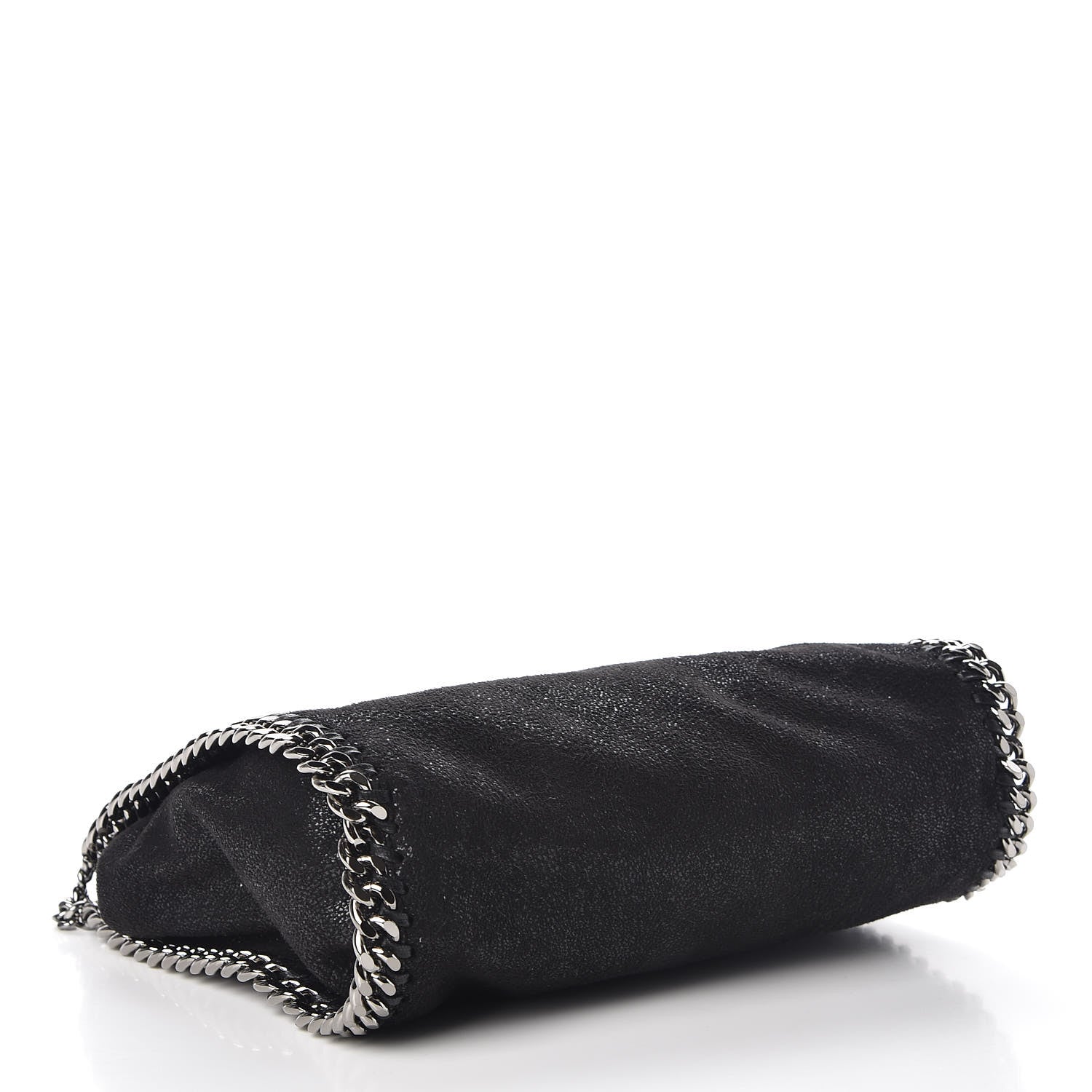 Stella McCartney Shaggy Deer Mini Falabella Fold Over Tote Black 4 of 6