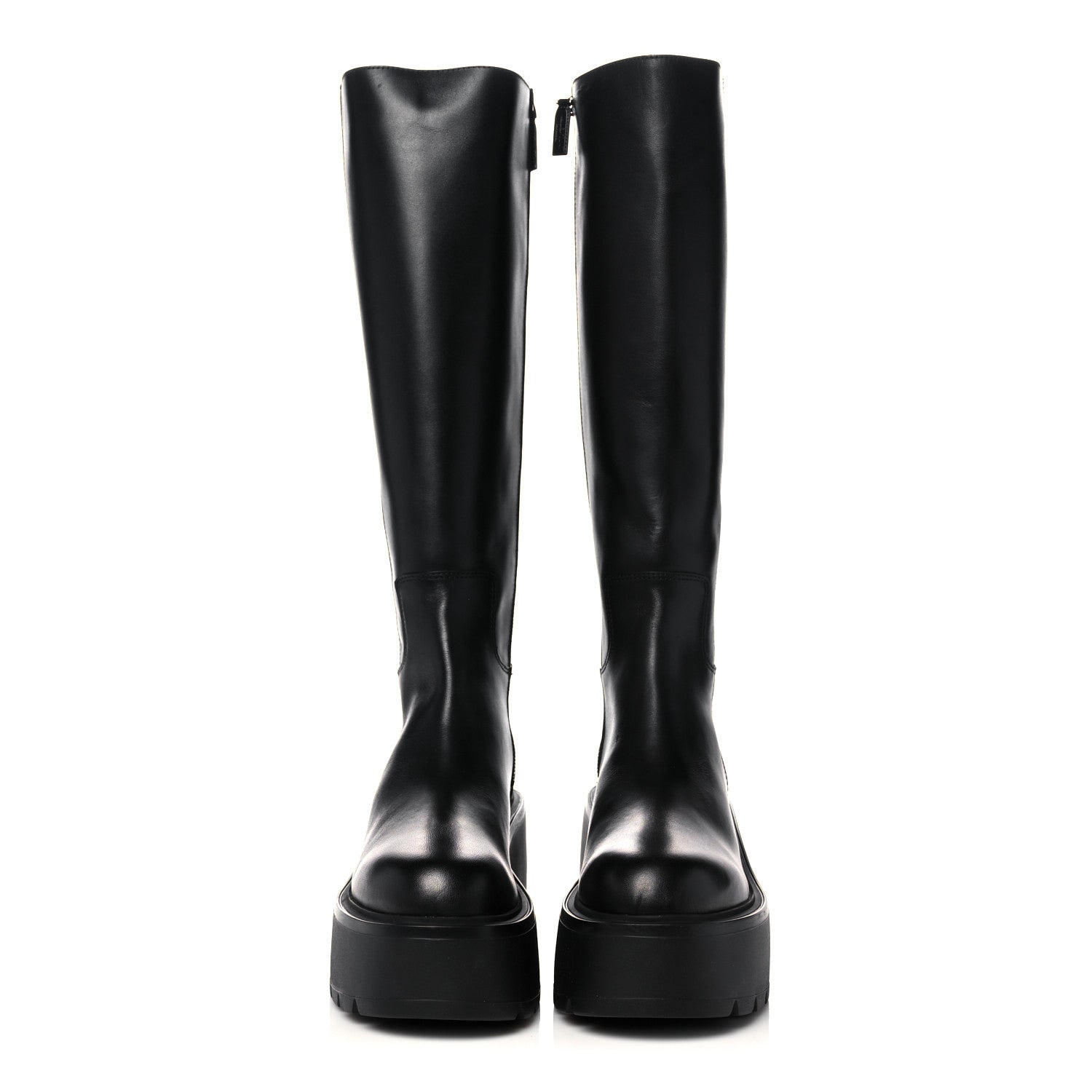 Valentino Garavani Calfskin VLOGO Uniqueform 55/85mm Flatform Knee High Boots 41 Black 2 of 10