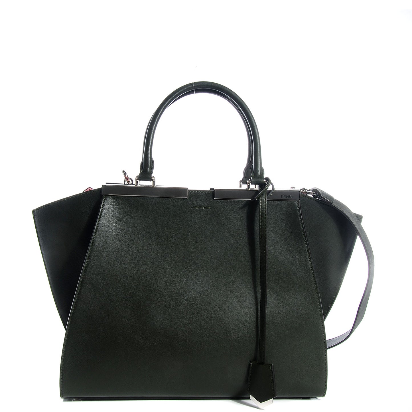 Vitello Dolce Marmol Shiny Nappa Petite 3Jours Tote Verde Prato
