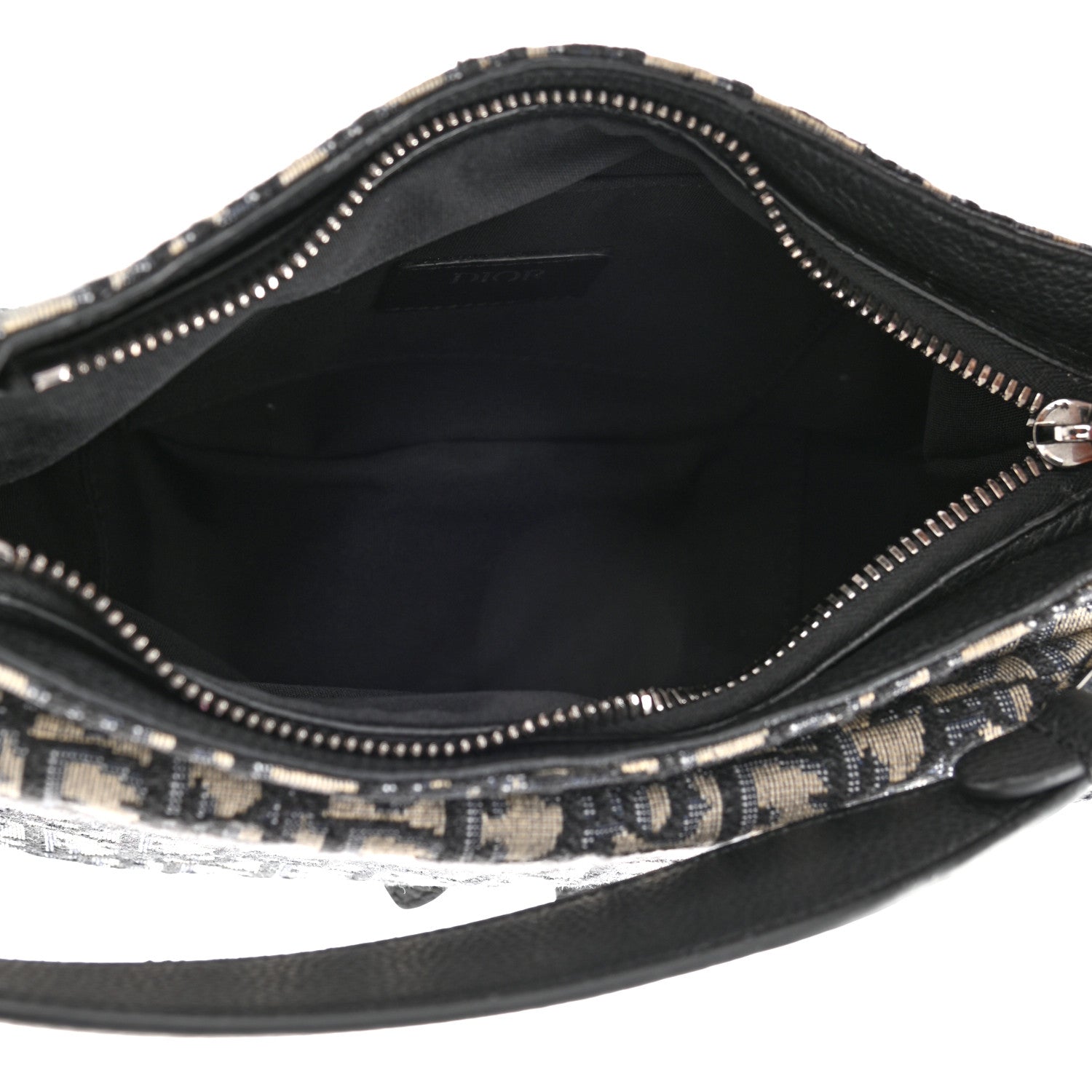 Christian Dior Oblique Mini Soft Saddle Bag Beige Black 5 of 11