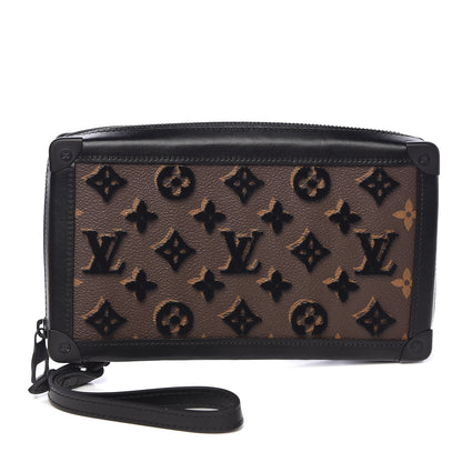 Louis Vuitton Monogram Tuffetage Soft Trunk Clutch Black 1 of 10
