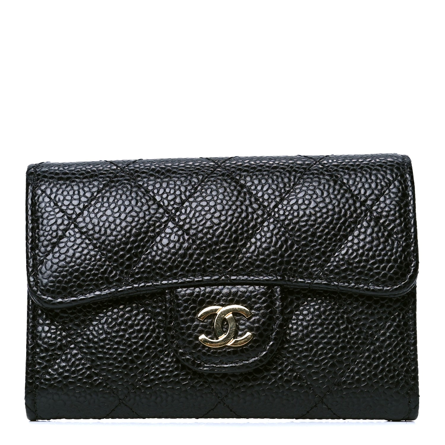 Chanel Caviar Quilted Flap Card Holder Black 1 of 5