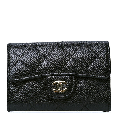 Chanel Caviar Quilted Flap Card Holder Black 1 of 5