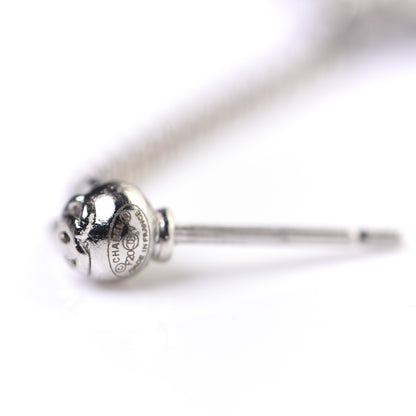 Chanel Baguette Crystal CC Drop Earrings Silver 6 of 7
