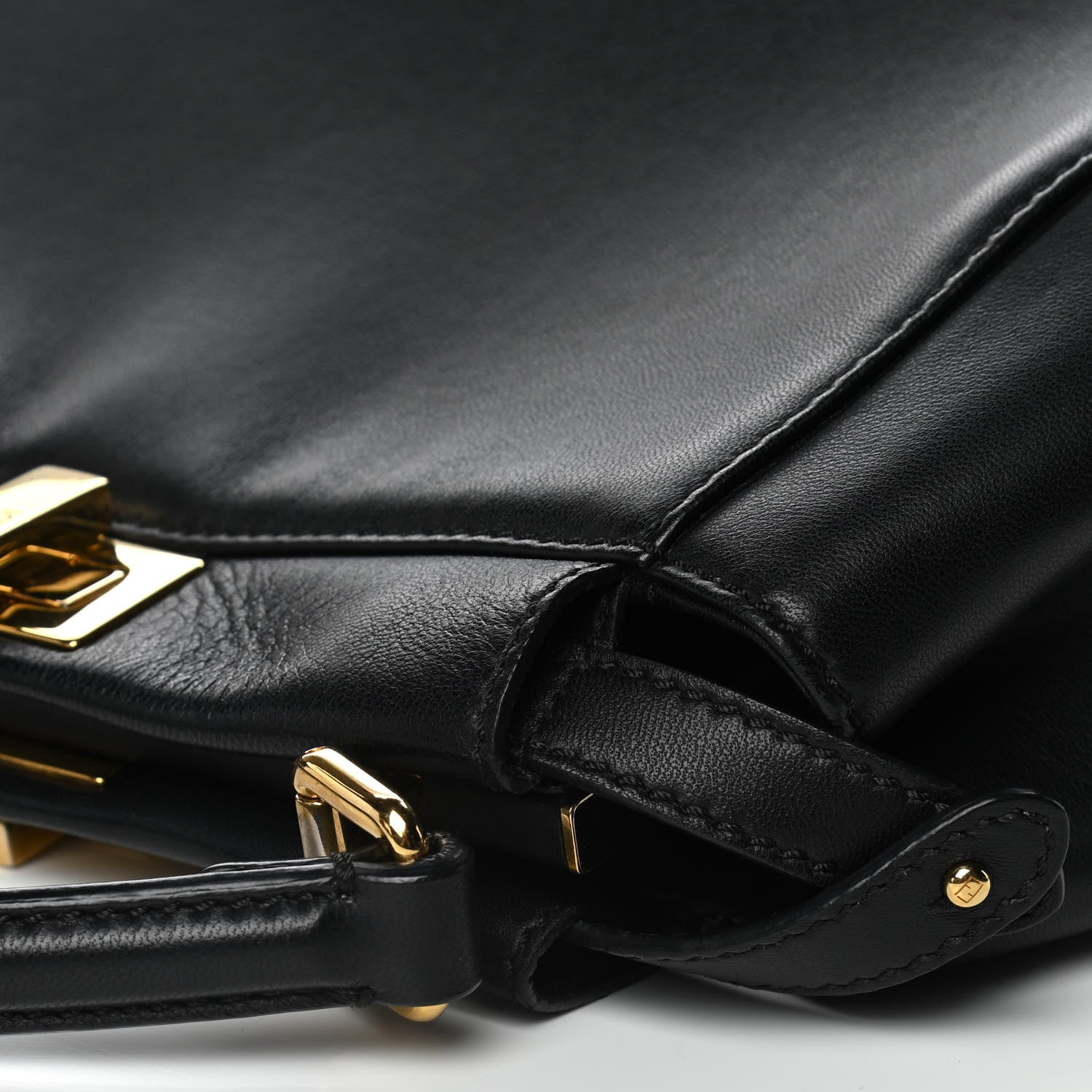 Fendi Nappa Mini Peekaboo Iconic Satchel Black 5 of 18