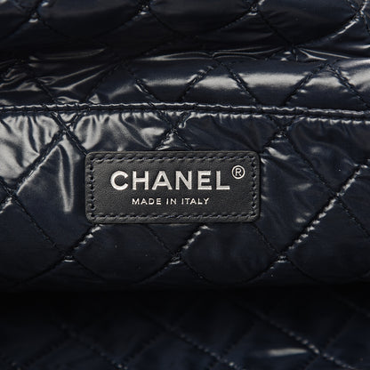 Chanel Nylon Cat Emoticon Tote Navy Silver 5 of 9
