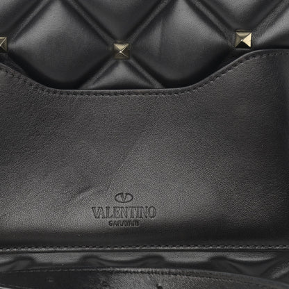 Valentino Garavani Lambskin VLTN Print Candystud Top Handle Bag Black 11 of 12