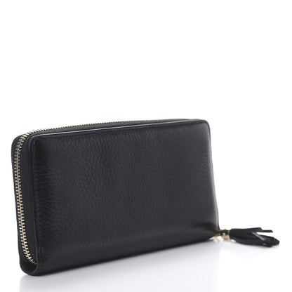 Gucci Pebbled Calfskin Soho Zip Around Wallet Black 3 of 10