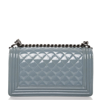 Chanel Patent Calfskin Medium Boy Flap Light Blue 4 of 11