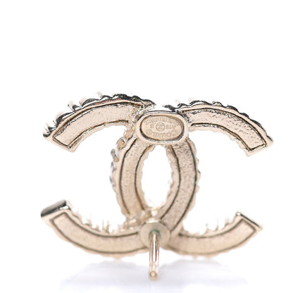 Chanel Crystal Over The Rainbow CC Earrings Gold Multicolor 3 of 4