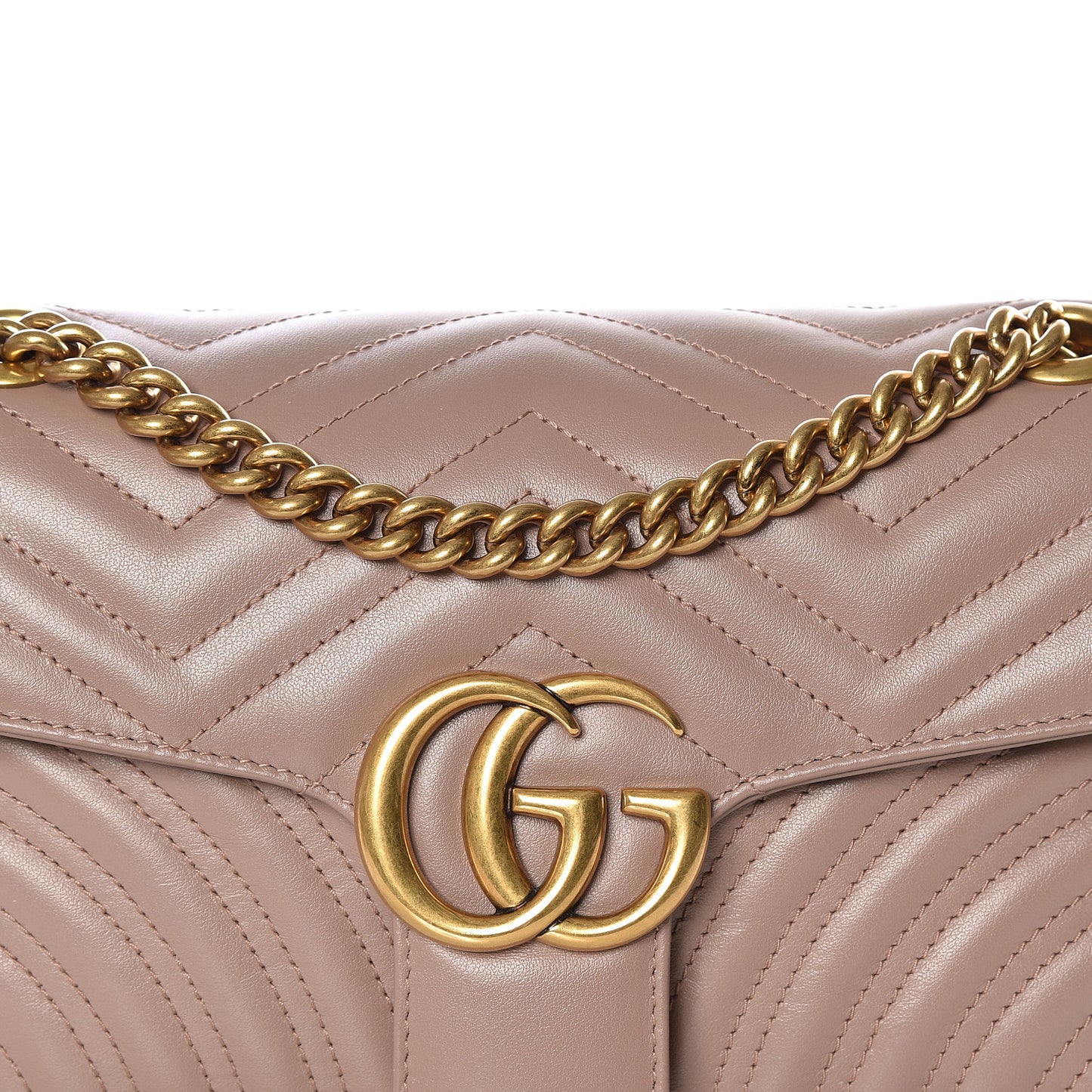 Calfskin Matelasse Small GG Marmont Shoulder Bag Porcelain Rose