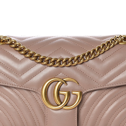 Gucci Calfskin Matelasse Small GG Marmont Shoulder Bag Porcelain Rose 9 of 9