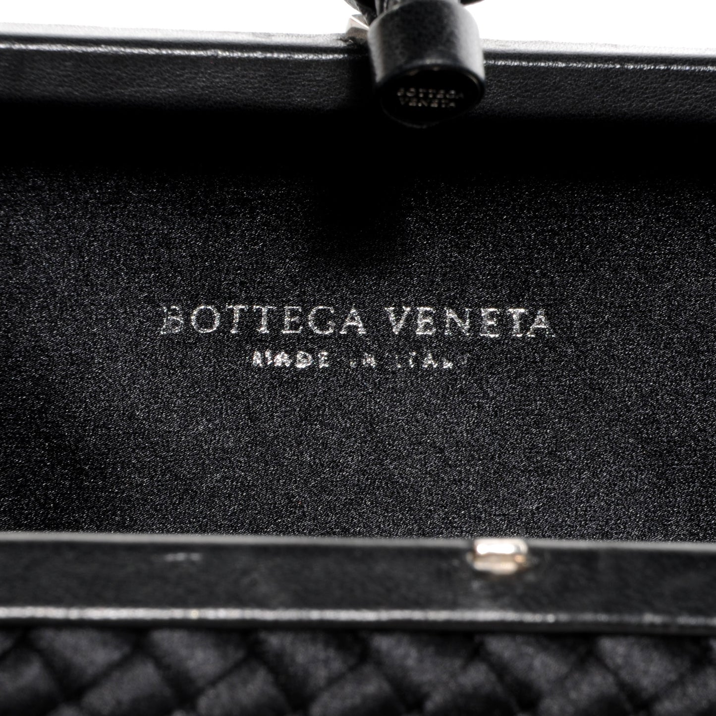 Satin Knot Clutch Nero Black