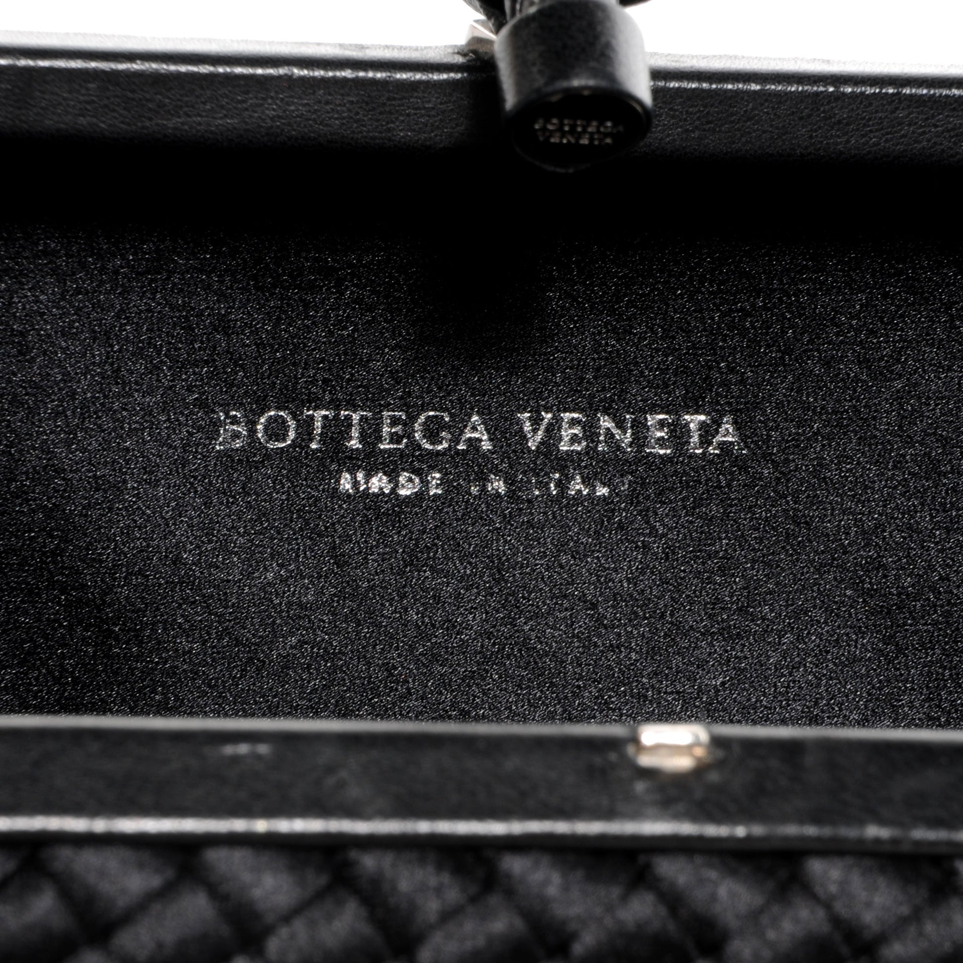 Bottega Veneta Satin Knot Clutch Nero Black 6 of 7