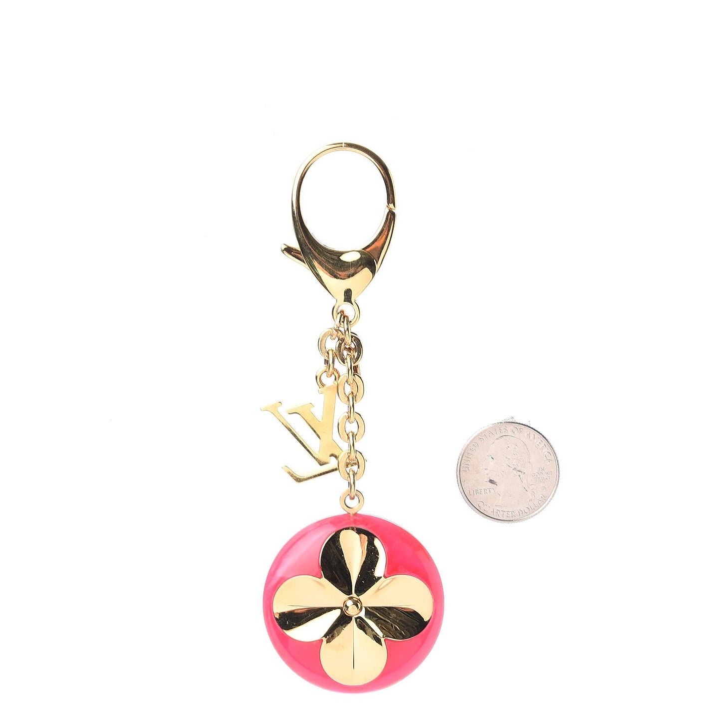 Acetate Hollow Flower Bag Charm Fuchsia