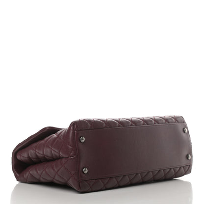 Chanel Caviar Quilted Medium Coco Handle Flap Burgundy 3 of 5