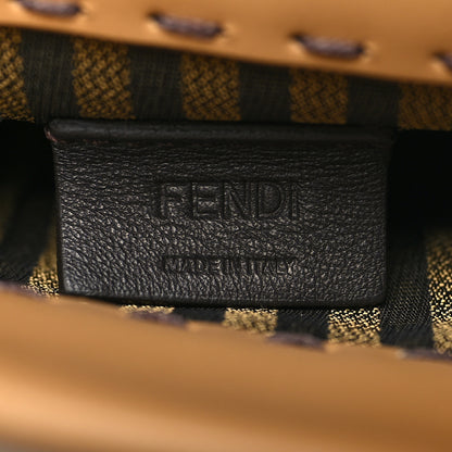 Fendi Vitello King Plexiglass Logo Embossed Mini Fendi Sunshine Shopper Tote Miele Scuro 6 of 10