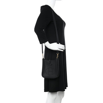 Hermes Taurillon Clemence Evelyne TPM Black 2 of 11