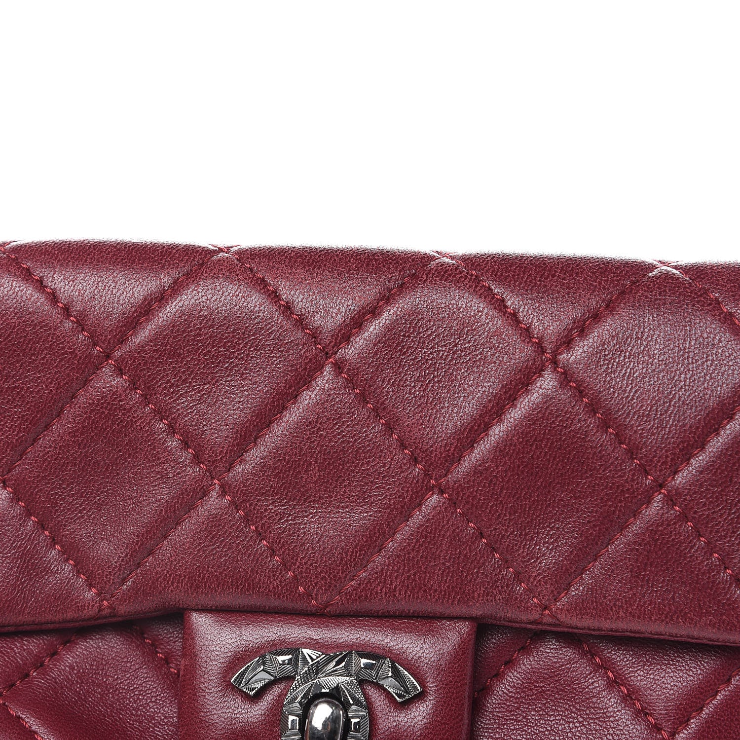Chanel Lambskin Quilted Mini Mineral Nights Flap Crossbody Bag Dark Red 10 of 18