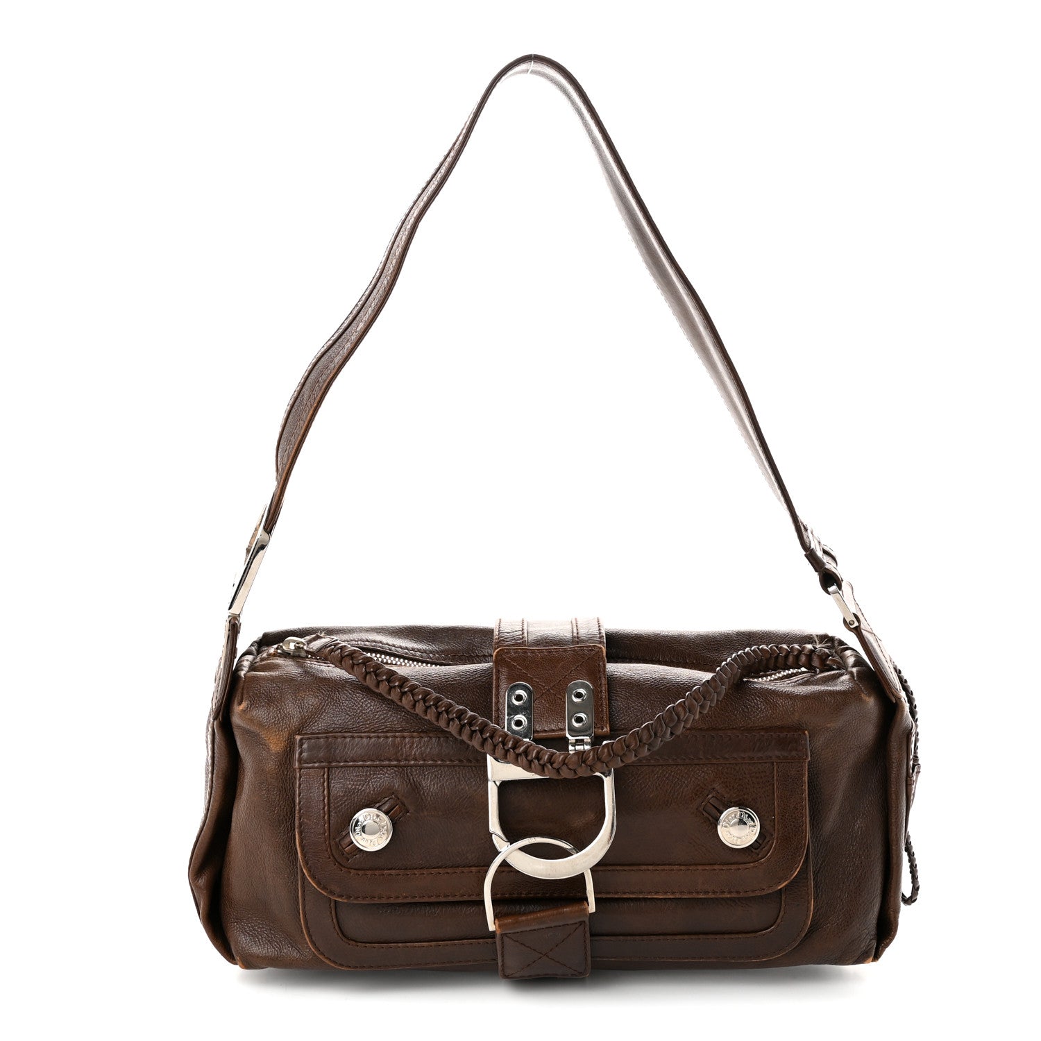 Christian Dior Calfskin Flight East West Bag Brown 1 of 11