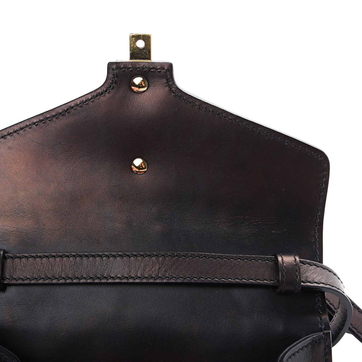 Calfskin Mini Sylvie Top Handle Bag Brown