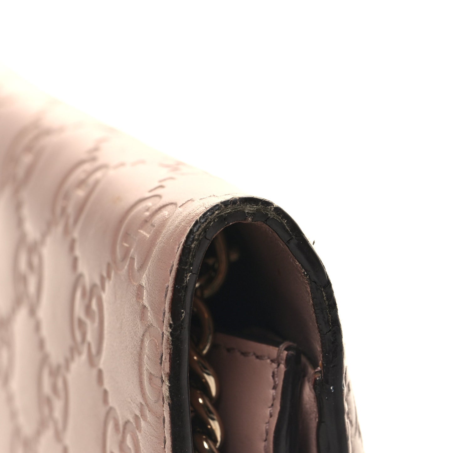 Guccissima Signature Bowy Chain Wallet Dark Cipria