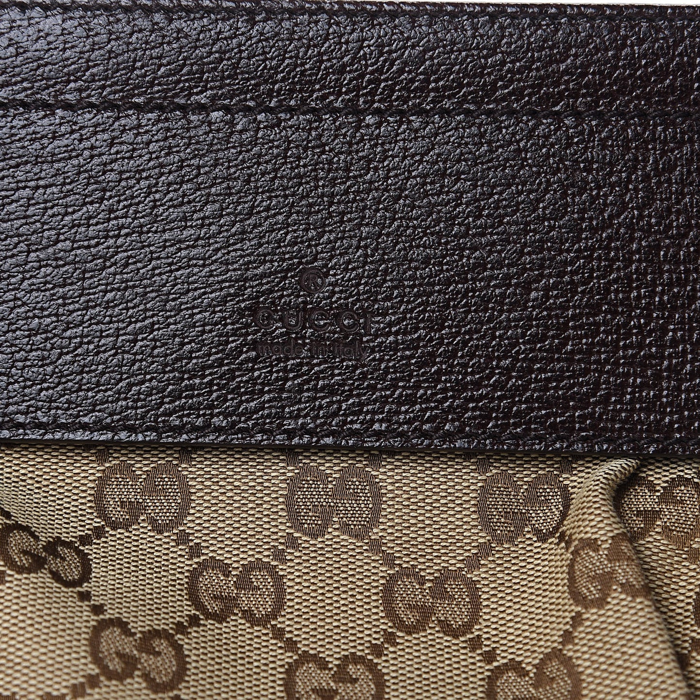 GG Monogram Double Pocket Belt Bag Dark Brown