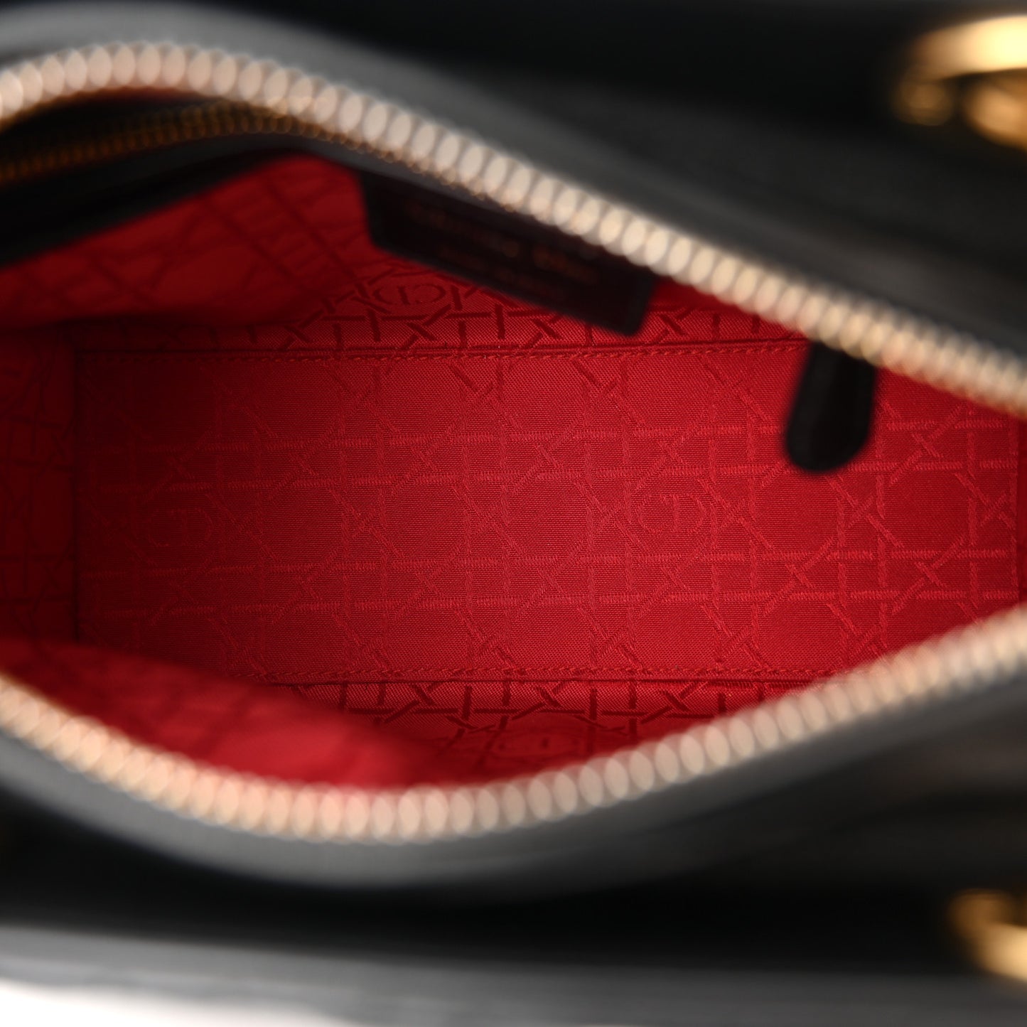 Lambskin Cannage Medium Lady Dior Black