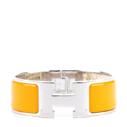 Hermes Enamel Wide Clic Clac H Bracelet PM Jaune Soleil 1 of 4