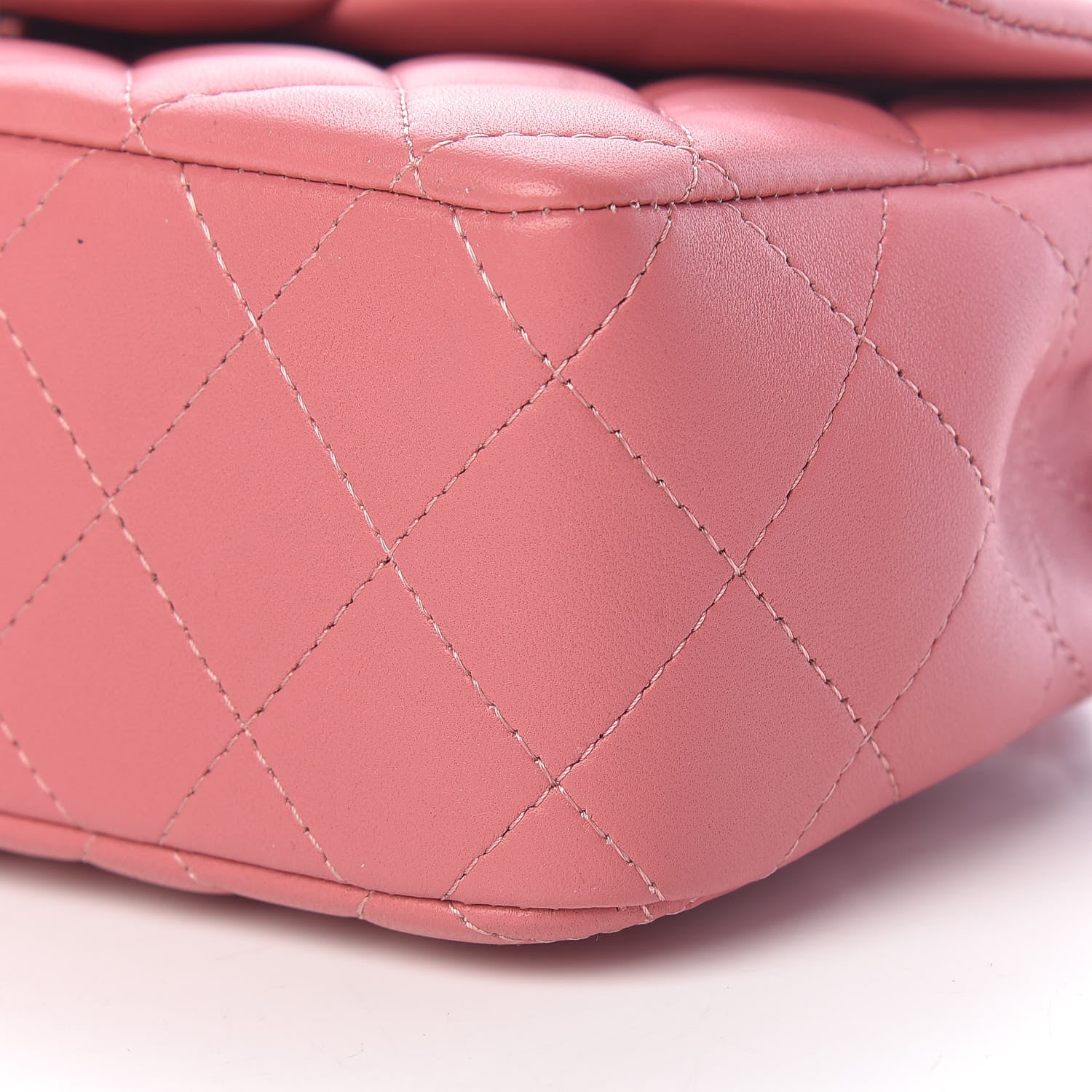 Chanel Lambskin Quilted Mini Rectangular Flap Pink 10 of 11