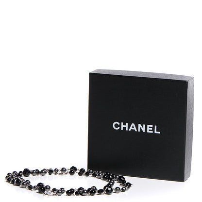 Chanel Ruthenium Beaded CC Long Necklace Black 5 of 5