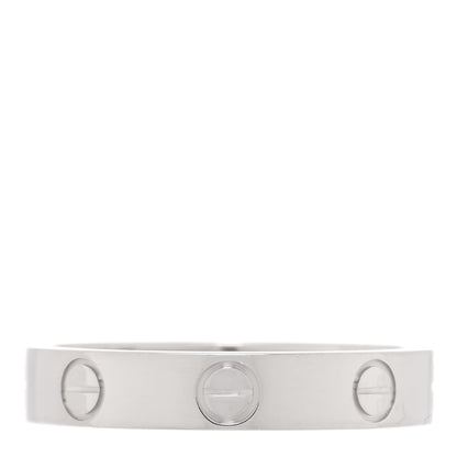 Cartier 18K White Gold 3.5mm LOVE Wedding Band Ring 52 6 1 of 4