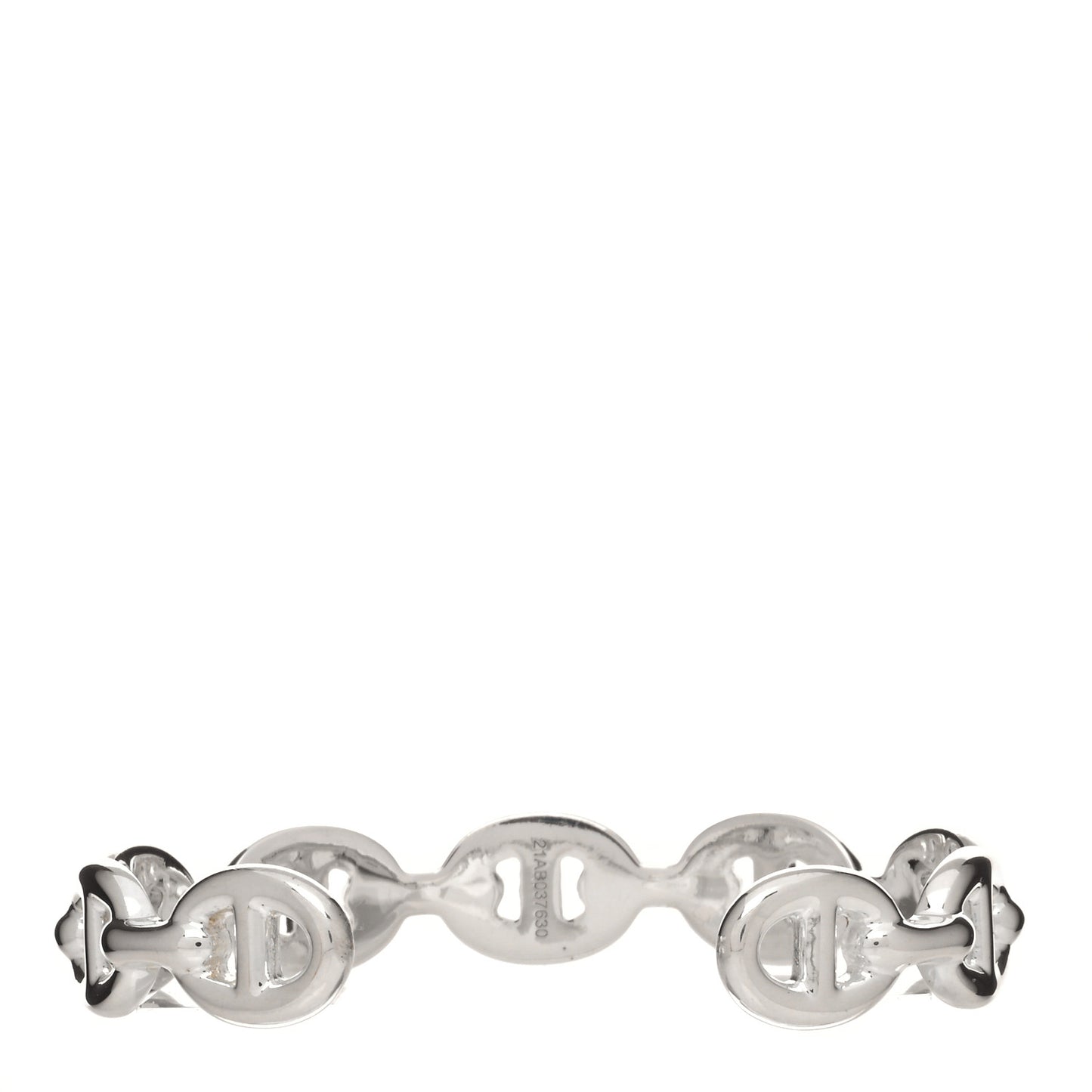 Sterling Silver MM Chaine d'Ancre Enchainee Cuff Bracelet SH
