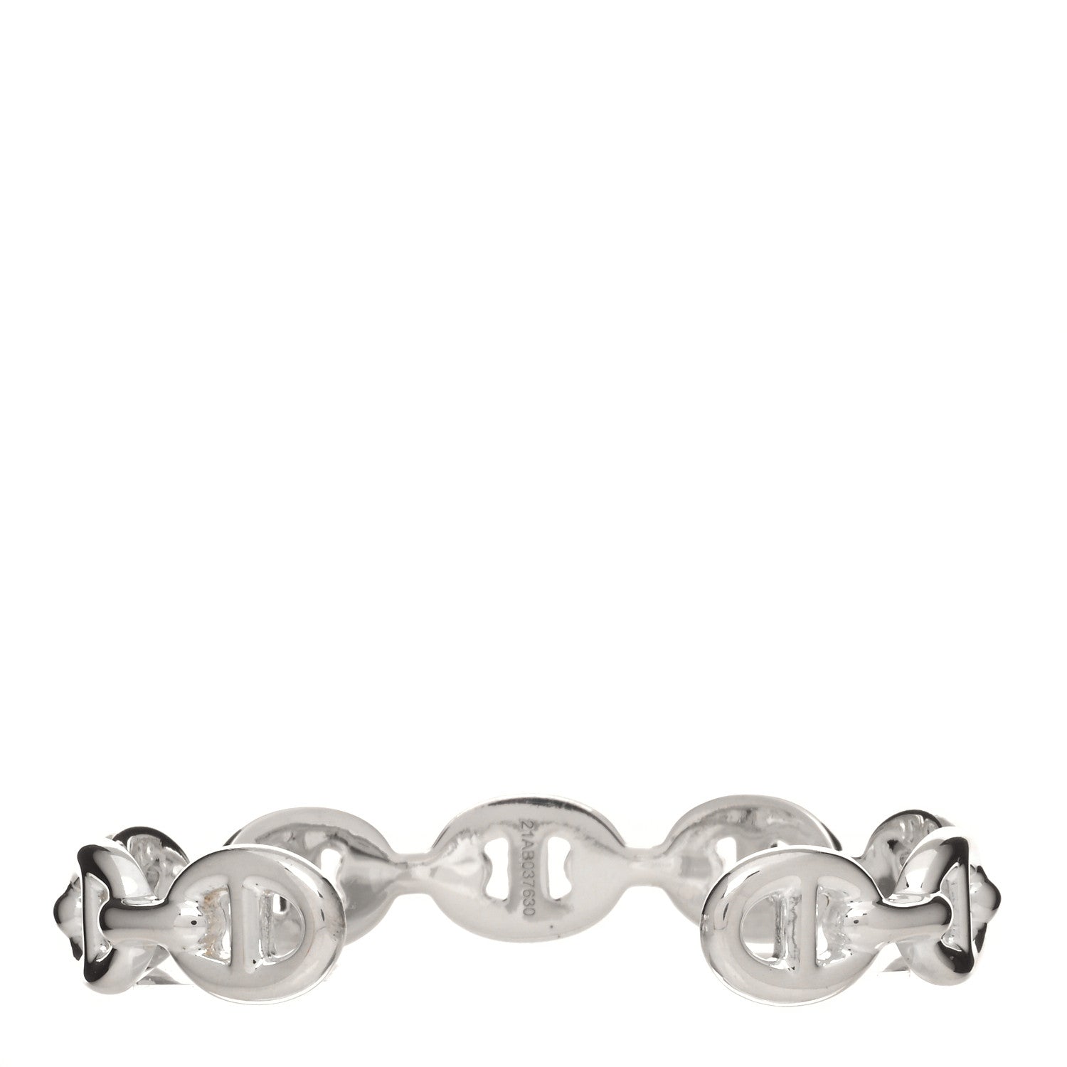Hermes Sterling Silver MM Chaine d'Ancre Enchainee Cuff Bracelet SH 2 of 4