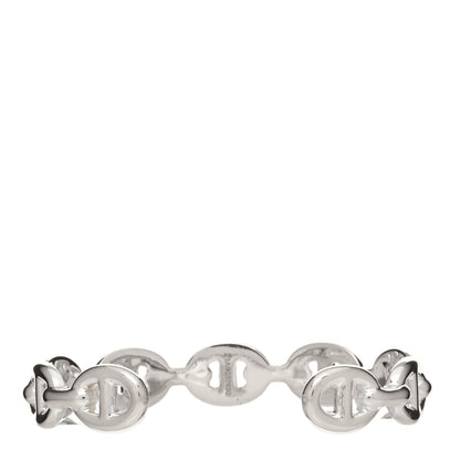 Hermes Sterling Silver MM Chaine d'Ancre Enchainee Cuff Bracelet SH 2 of 4