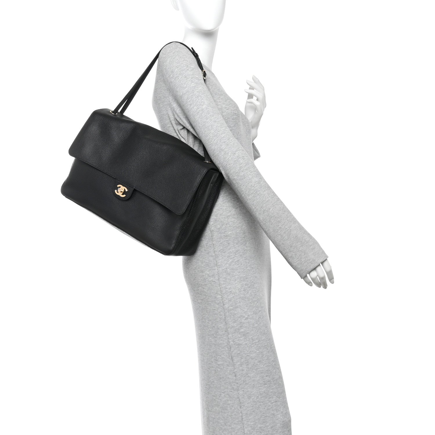 Chanel Grained Calfskin Souplissimo Maxi Flap Black 2 of 11