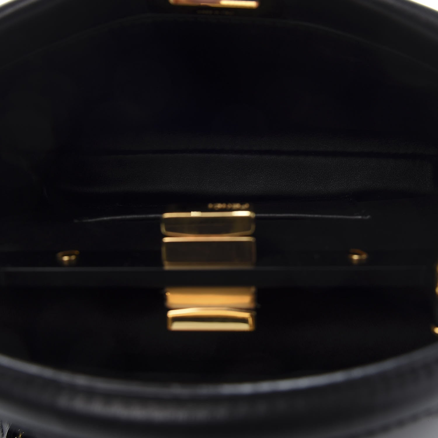 Fendi Nappa Mini Peekaboo Iconic Satchel Black 5 of 13