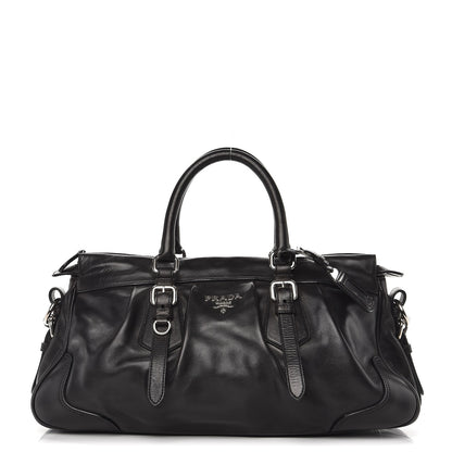 Prada Vitello Soft Shopping Satchel Black 1 of 9