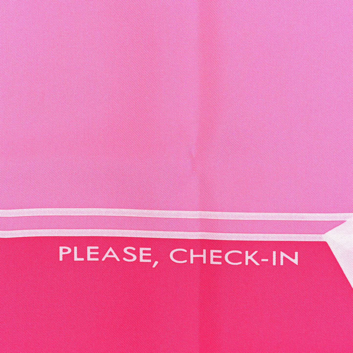 Silk Please Check In Scarf 90 Rose Vif Rose Bonbon